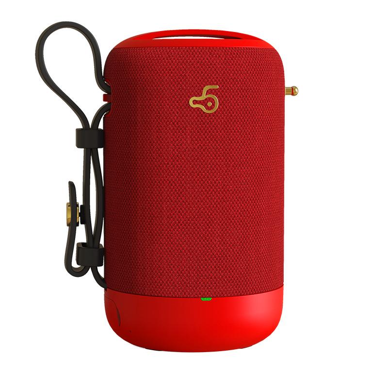 Wireless Bluetooth-compatible Speaker Various Playback Modes Computer Subwoofer Portable Car Outdoor Waterproof Card Audio: red