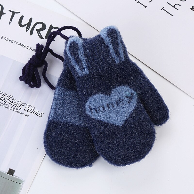 Balleenshiny Liebe Buchstaben Baby Kinder Handschuhe für 0-3Y Nette Baby Gestrickte Woolen Winter Warme Handschuhe für Junge Mädchen Kinder Fäustlinge: T4