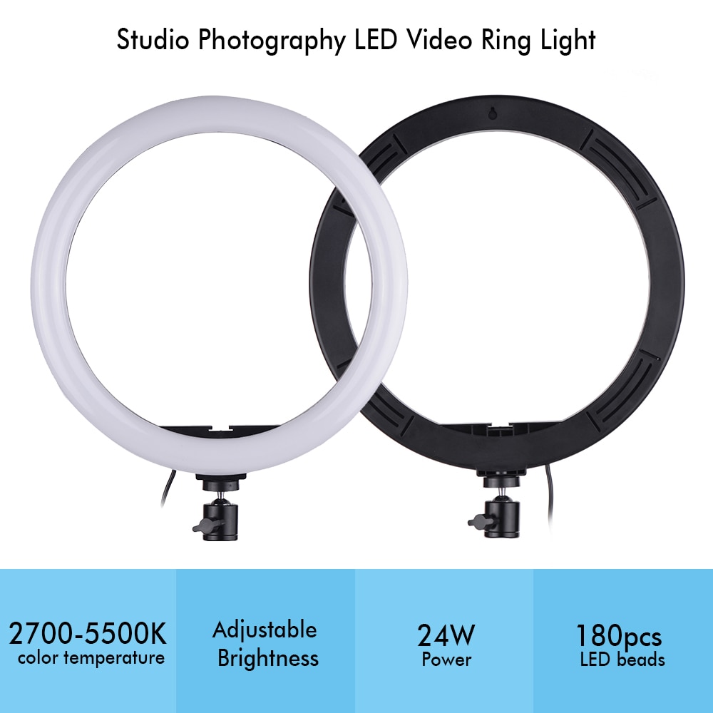 Portable Selfie Video Ring Light Dimmable 24W LED ... – Grandado
