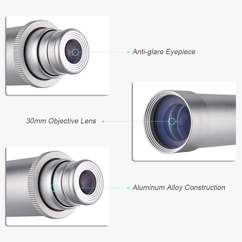 25X40 Pocket Zoomable Monoculaire Piraat Telescoop Draagbare Inklapbare Handheld Vintage Monoculaire Telescoop
