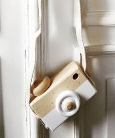 Cámara de madera para niños y bebés, juguete educativo para decoración de fotografía, de cumpleaños, producto , ,: white