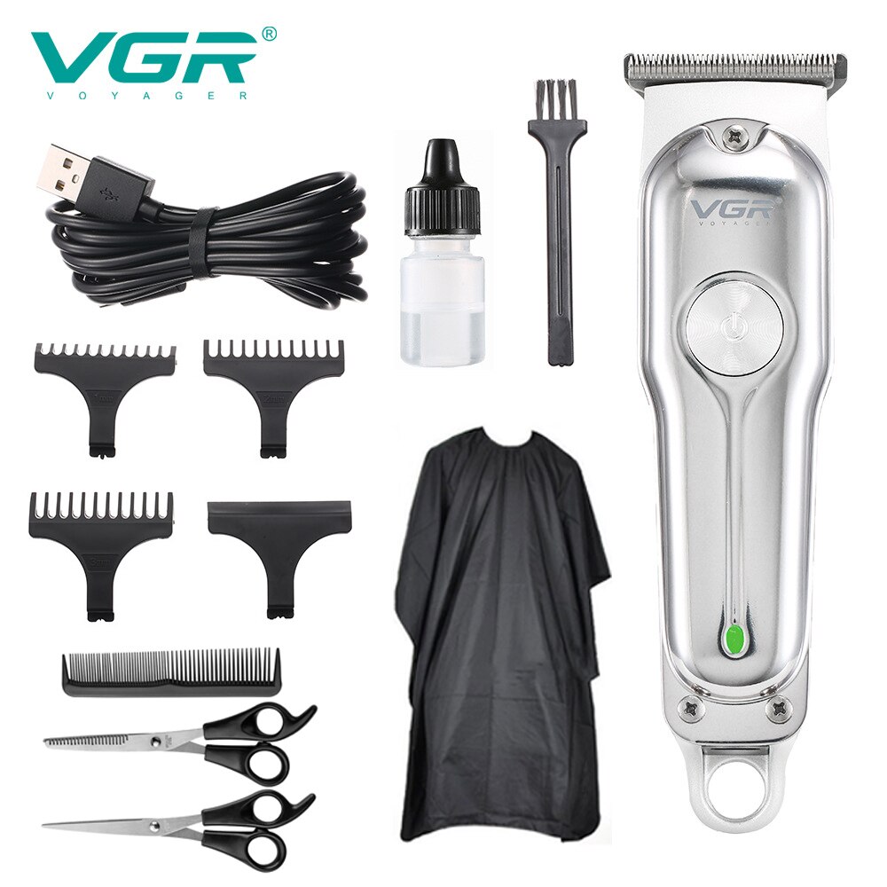 Vgr Clipper Professionele Tondeuse Voor Mannen Snijmachine Maaier Een Haar Draadloze Nul Gapped Trimmer Tondeuse Kapsel Kapper: KIT