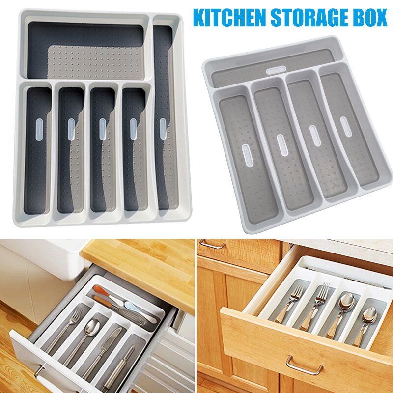 Keuken Lade Organizer Tray Lepel Bestek Doos Draagbare Opslag Houder Rack Keuken Benodigdheden FP8