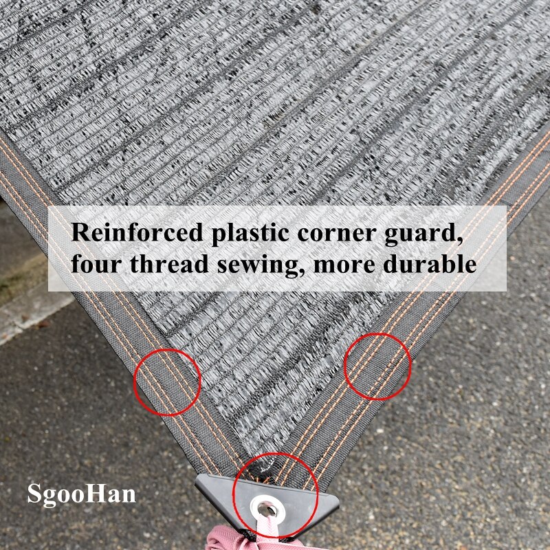 Anti-UV Sunshade Net Outdoor Awning Balcony Succulent Plant Cover Shelter Shading Net Swimming Pool Shade Sail 95% Shading Rate