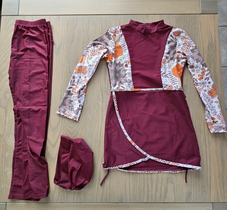 2023 mädchen Muslimischen Swimwears Islamischen Kinder 3 stücke Badeanzüge kinder Modest Strand Tragen Schwimmen Schwimmen Caps Burkini Für Mädchen