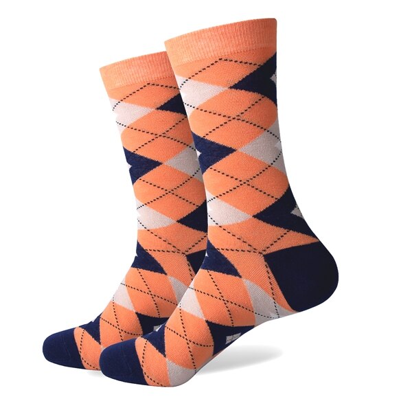 Spiel-hoch Bunte ARGYLE SOCKE spaß herren Baumwolle Socken Hochzeit Socken Freies uns größe (7,5-12): 411