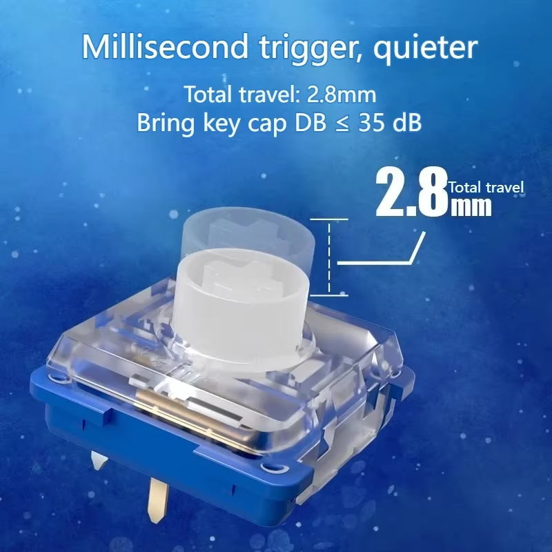 Kailh Deep Sea Mini clavier silencieux commutateur linéaire Tactile 1353 Hitbox personnalisé interrupteur bas clavier mécanique ordinateur portable commutateurs