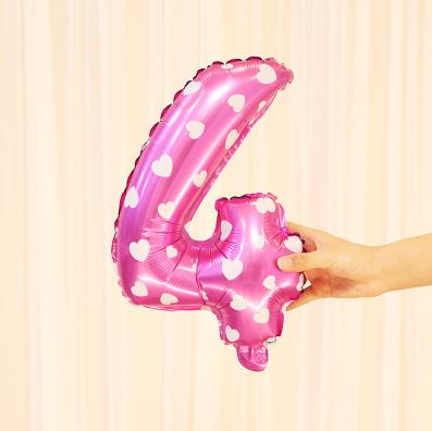18 tum tryckta rosa nummer ballonger folie uppblåst digitalt bröllop födelsedagsfest jubileumsfest dekoration ballonger leksaker: 4