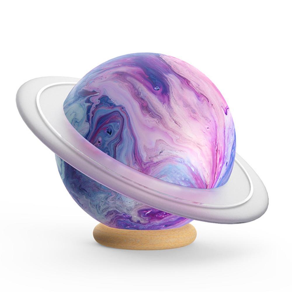 Planet Bluetooth Speaker Wireless Loudspeaker LED Music USB Subwoofer Bluetooth Speakers Mp3 Stereo Audio Music Player: Purple nebula