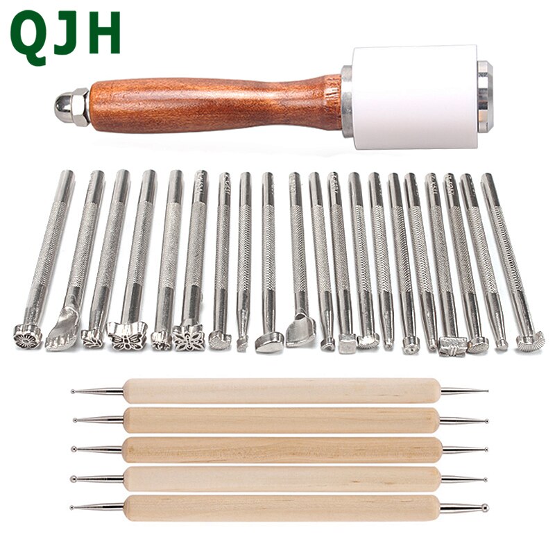 Leather Engraving Tools Modeling Embossing Tools Processing Saddle Making Tools Seal Leather Craft Tools Stamping Printing Set