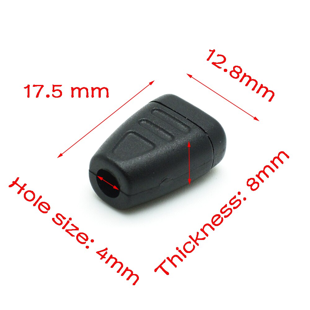 Zip Clip Buckle Zipper Pulls Cord Rope Ends Lock Black For Clothing accessories PARACORD DIY