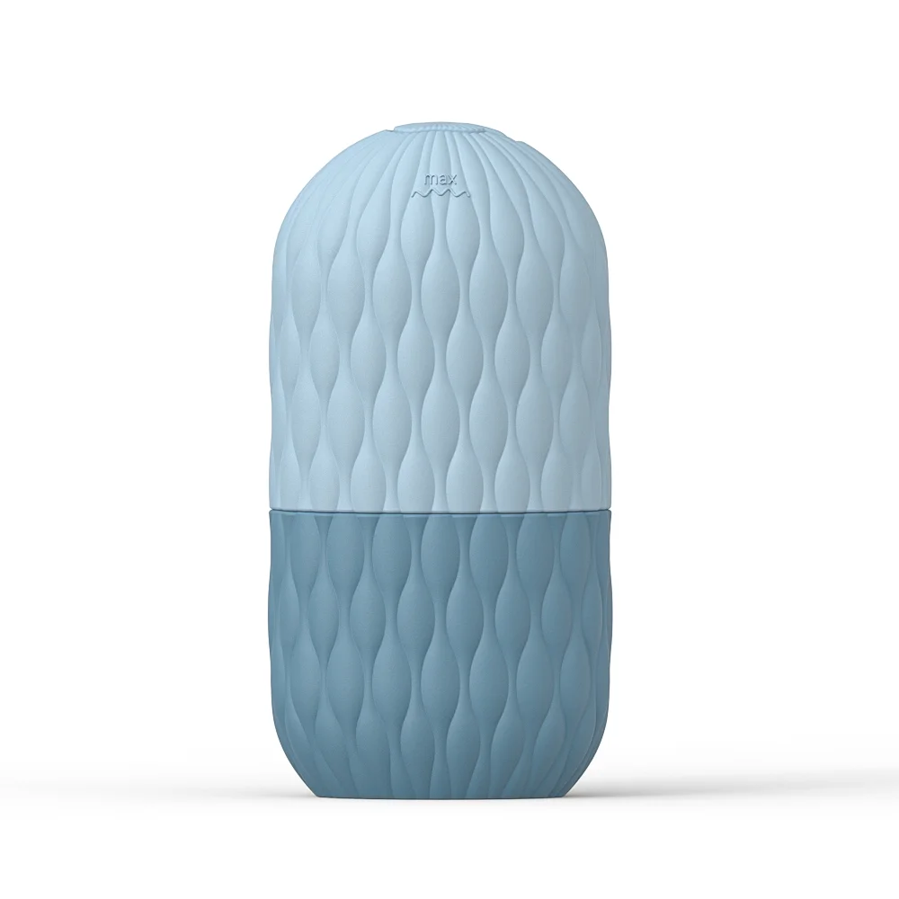 Rolo facial de gelo, molde de silicone reutilizável, massagem facial, beleza facial, ferramentas de cuidados com a pele, aplicar gelo para encolher poros: Azul