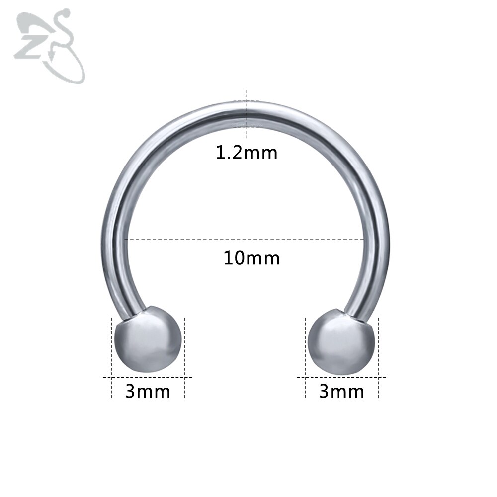 ZS 1 STÜCK 316L Edelstahl Nasenring 14G 16G Nasenpiercings Wendel Ohrpiercing Damen Herren Septum Ringe Körperpiercing Schmuck: Grün / Reines Gold Farbe