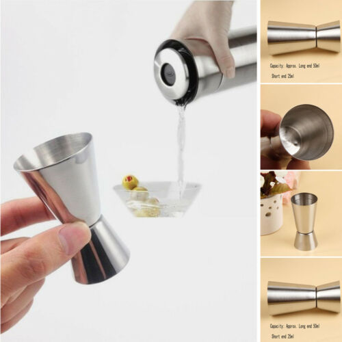Roestvrijstalen shotglas met dubbele maatbeker, cocktailbarmanmixer, maatbeker voor sterke drank, nieuwste