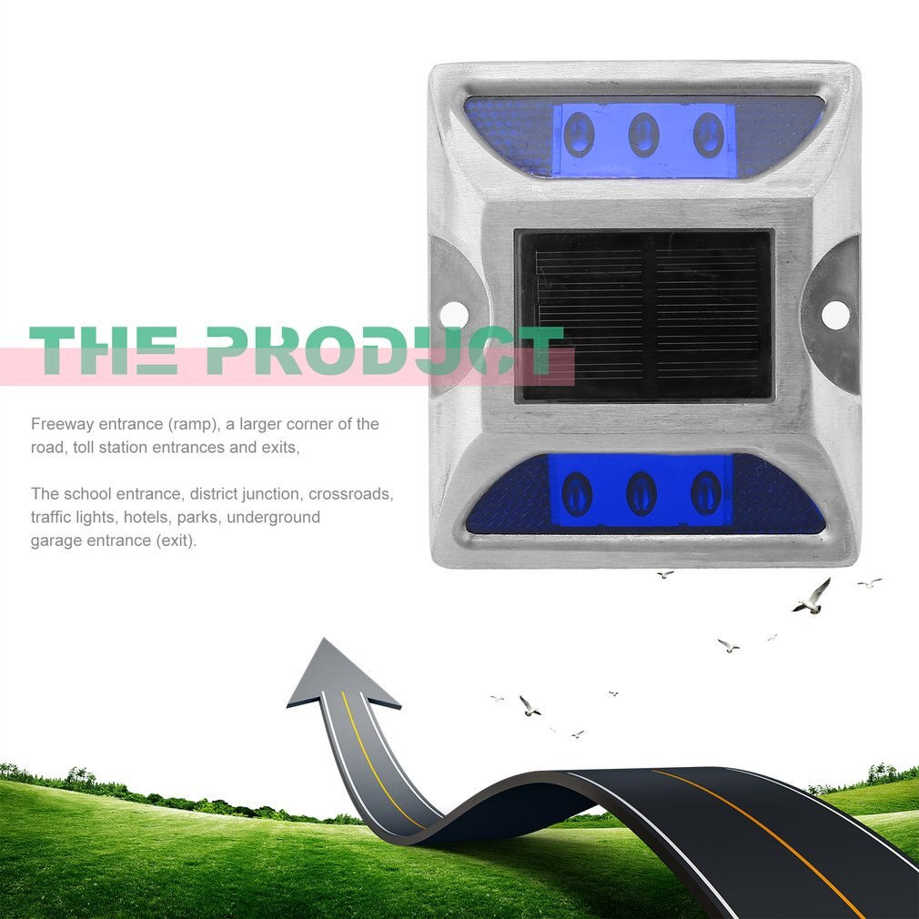 Aluminiumlegering zonne-spikelampen led-highlight spikelamp hoge weerstand waterdichte straatverlichting rood/geel/wit/groen/blauw