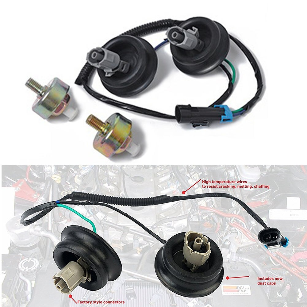 Knock Sensor for Chevy GMC Silverado Sierra Cadillac 5.3L 6.0 w/Harness