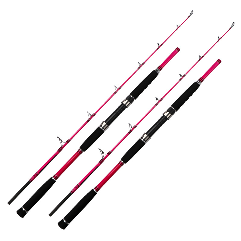 Deep-sea Boat Rod 1.7m 2Sections Offshore Big Fishing Heavy Super Hard Trolling Rods Iron Plate Fishing Pole Lure Weight 80-120g