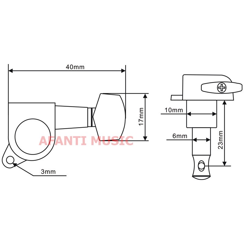 Afanti Music closed Knob Electric guitar Tuning Peg