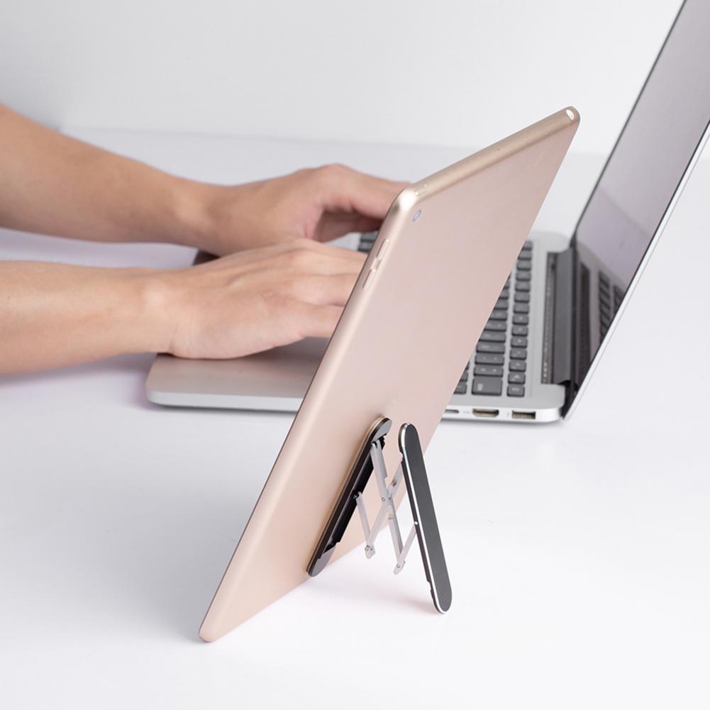 Mini-tablet-ständer, faltbar, verstellbar, stabil, rutschfest, aus aluminiumlegierung, ideal zum spielen.