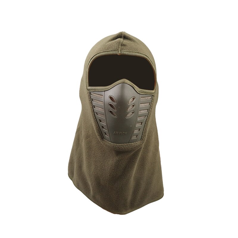 Vinter varm motorsykkel ansiktsmaske nakke skjerf aktivt karbon filtre termisk fleece balaclava motorsykkel vanntette beanies