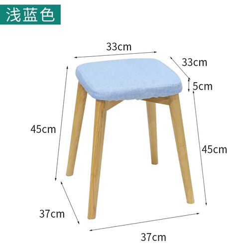Wooden bench art stools fashionable household square stool sofa chairs benches vanity chair kids Minimalist Modern: C