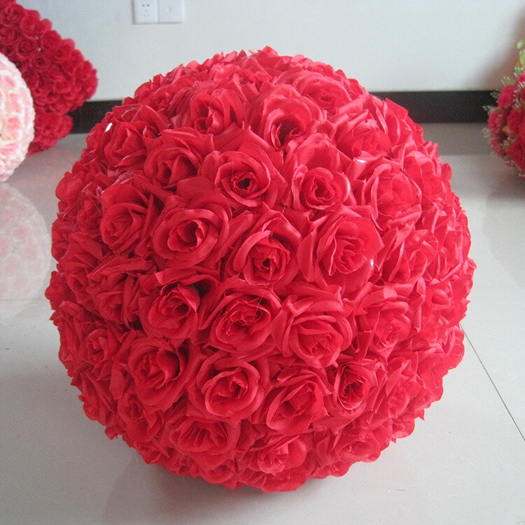 Boule de roses artificielles en soie, 30cm, fausses fleurs, pour un Bouquet de la mariée, pour une décoration de mariage, pour une voiture, pour la maison: as photo 12