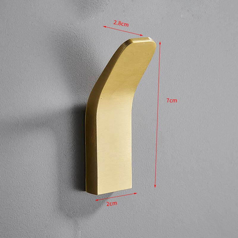 Badrum mantel krokar självhäftande hängare kläder kappa krok skruv gratis installation toalett inredning rum guld dörr krok