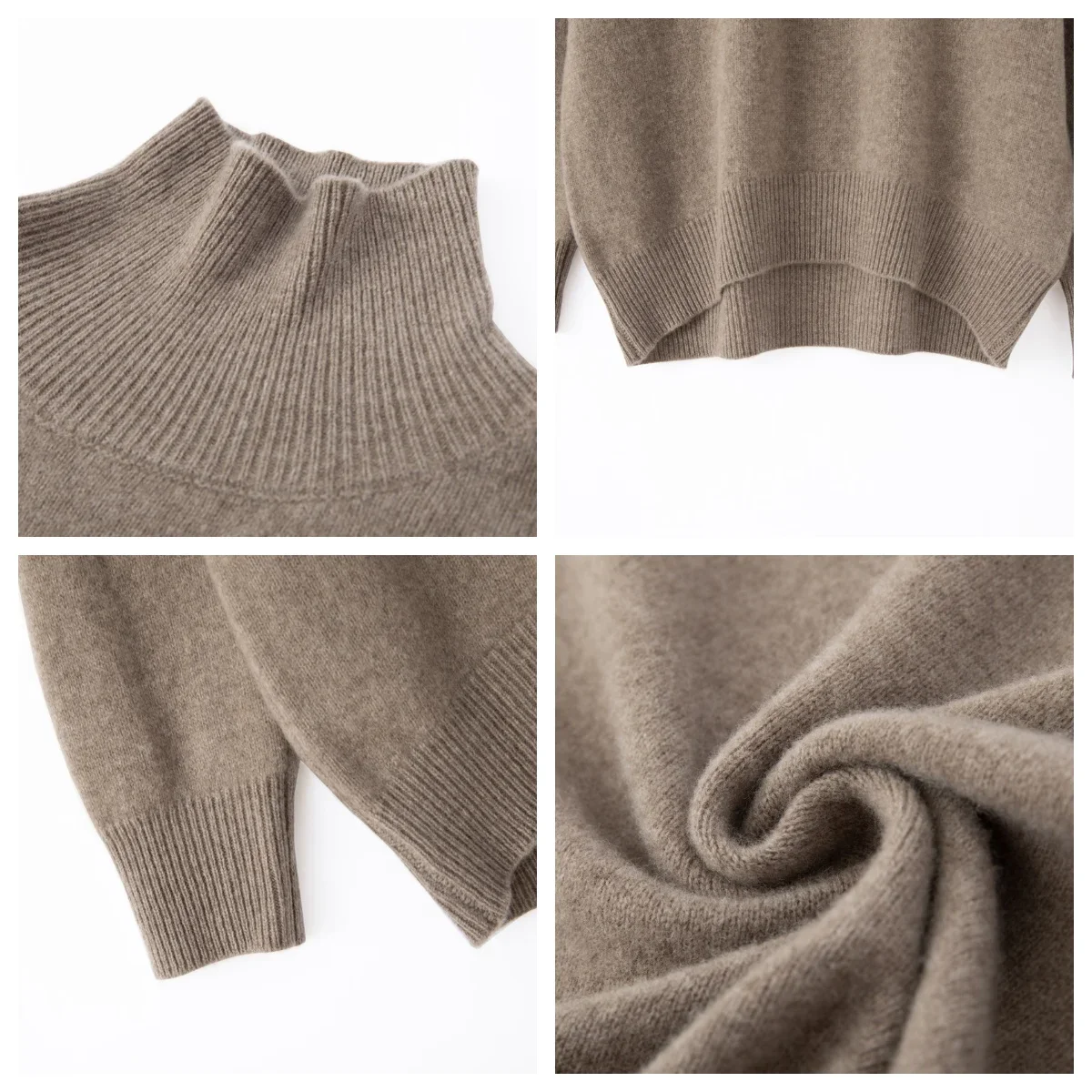 WinvyNee Maglioni da donna 2024 tendenza Dolcevita in lana merino Maglione casuale allentato Capispalla morbidi Maglioni più dimensione A 1103002 A