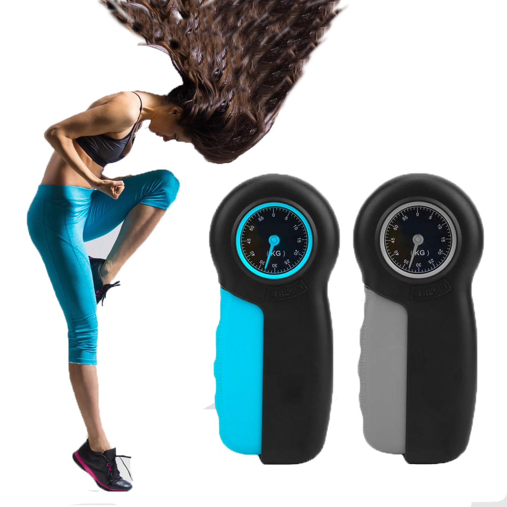 Dinamómetro de mano de 0-55kg de capacidad, entrenador de agarre manual, dispositivo de entrenamiento de mano/muñeca, medidor de fuerza de agarre, herramientas de medición de fuerza