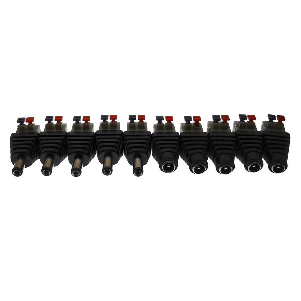 1PCS DC Male Female Connector 2.1*5.5mm DC Power Jack Adapter Plug Connector For 3528/5050/5730 Single Color Led strip