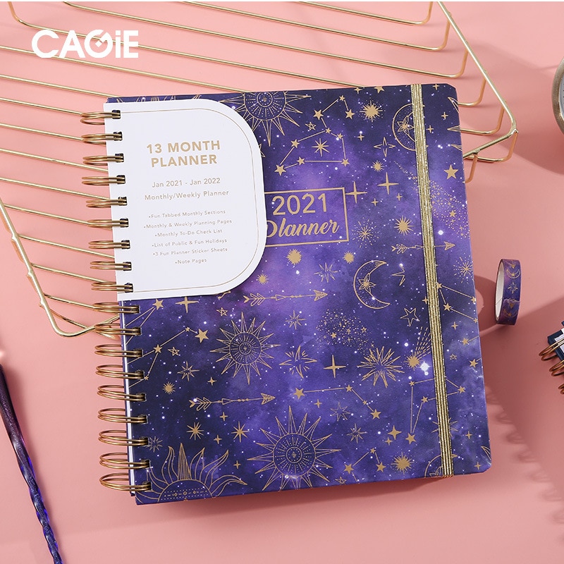 English Planner B5 Notebook Business Coil Notebook Daily Weekly Monthly Plan Notepad Office School Stationery Supplies