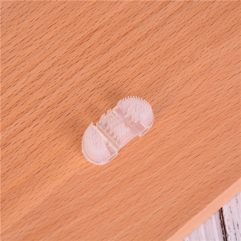 3 Sided Silicone Nano Brush Oral Care Safety Teeth Brush Oral Health Cleaner Dental Clean Toothbrush: Purple