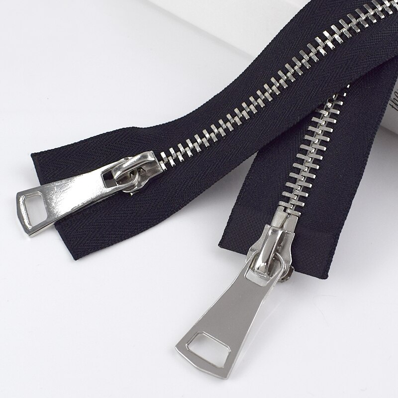 1/2pcs 10# Double Sliders Metal Zippers Black Eco-friendly Zipper for Sewing Coat Jackets Fermeture Eclair DIY Accessories Tools