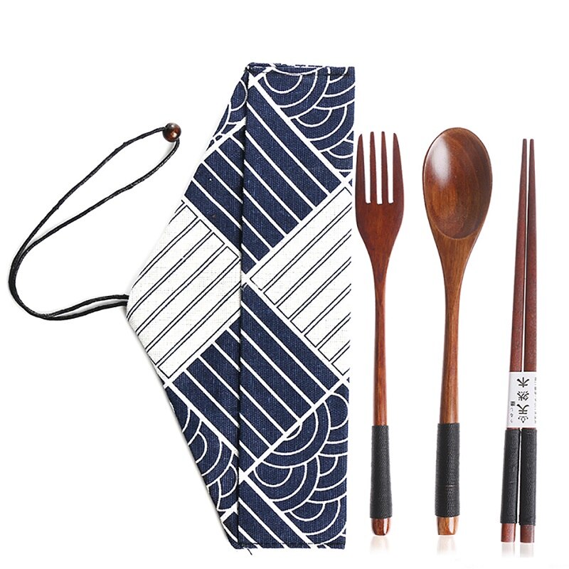 Oneup 3 stuks/set bento box japanse stijl lunchbox voor kinderen houten materiaal servies voedselcontainers met compartimenten gezond