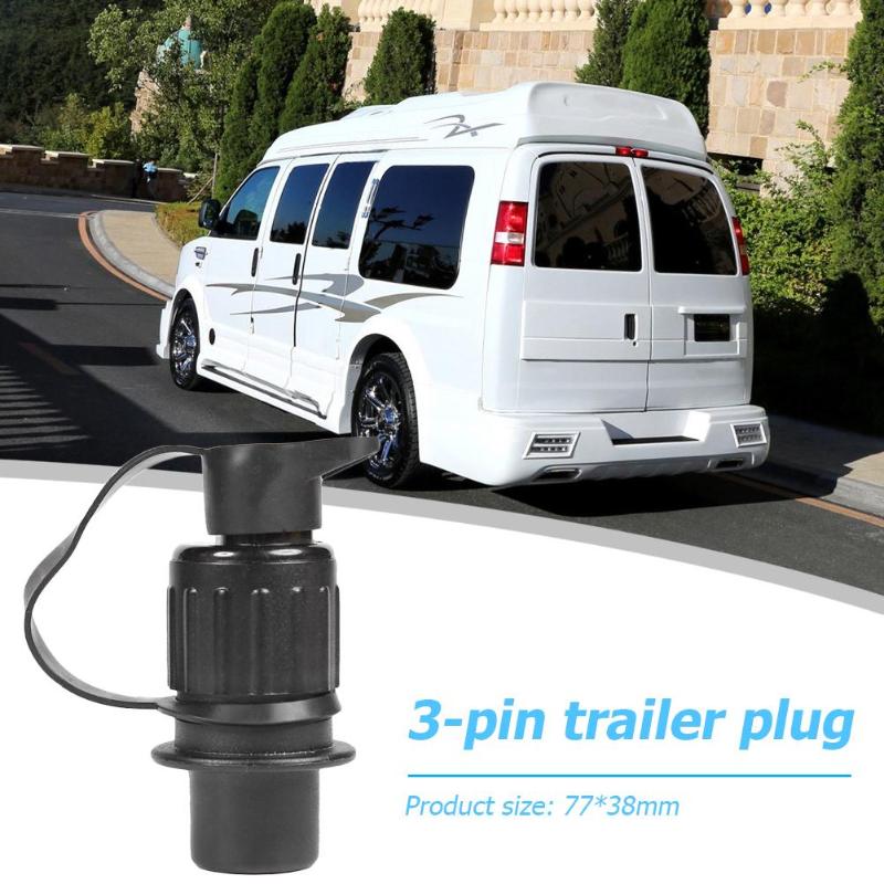 Conector de Cable eléctrico resistente al agua de 12V 3 pines para camión remolque adecuado para frenos y fuente de alimentación auxiliar