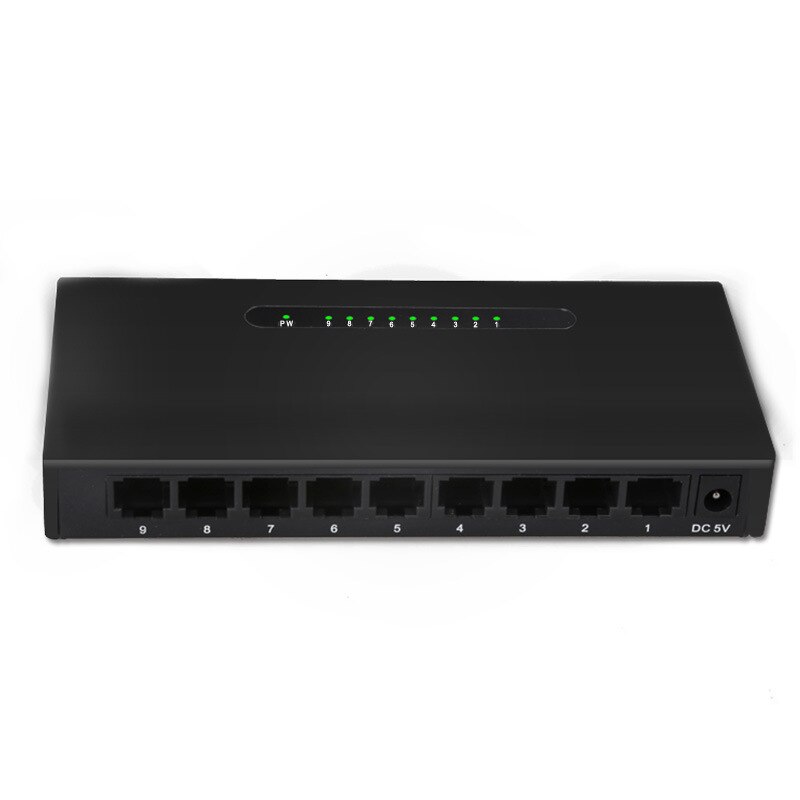 lan switch 100m 9 Port Network Switch LAN hub RJ45 10/100Mbps Full/Half duplex Exchange High Performance Shunt Smart Vlan