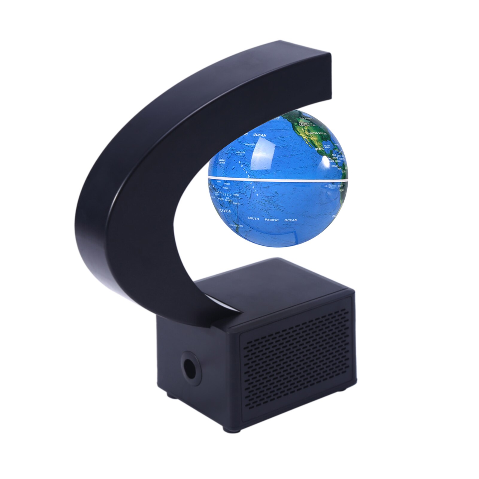 Aibecy Magnetic Floating Globe BT Speaker 3.5 Inch Leviation World Map Globe Levitating Rotating Earth Ball with LED
