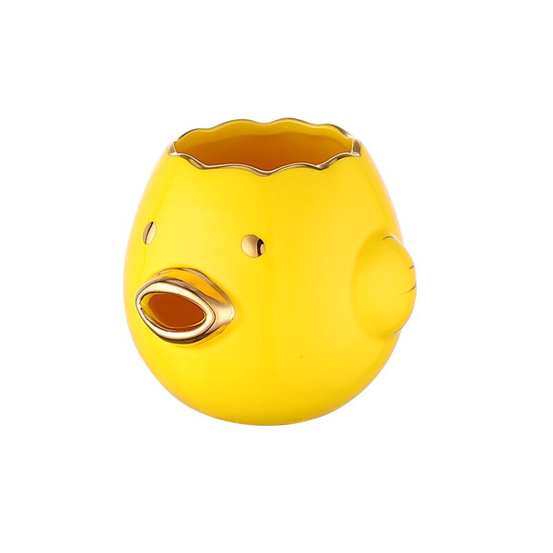 Cartoon Chicken Egg Yolk White Separator Ceramics Ceramic Cartoon Chick Egg Separator Dining Cooking Kitchen Gadget: Gray