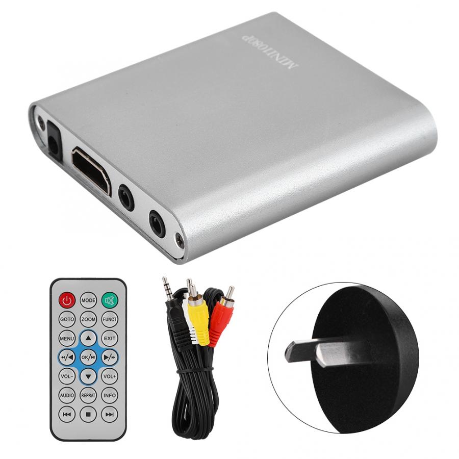 Mini 1080P HDMI Digital Media Player Hard Disk Decoder with Remote Control support for MKV Video and Blu-ray Movies (100-240V): AU Plug
