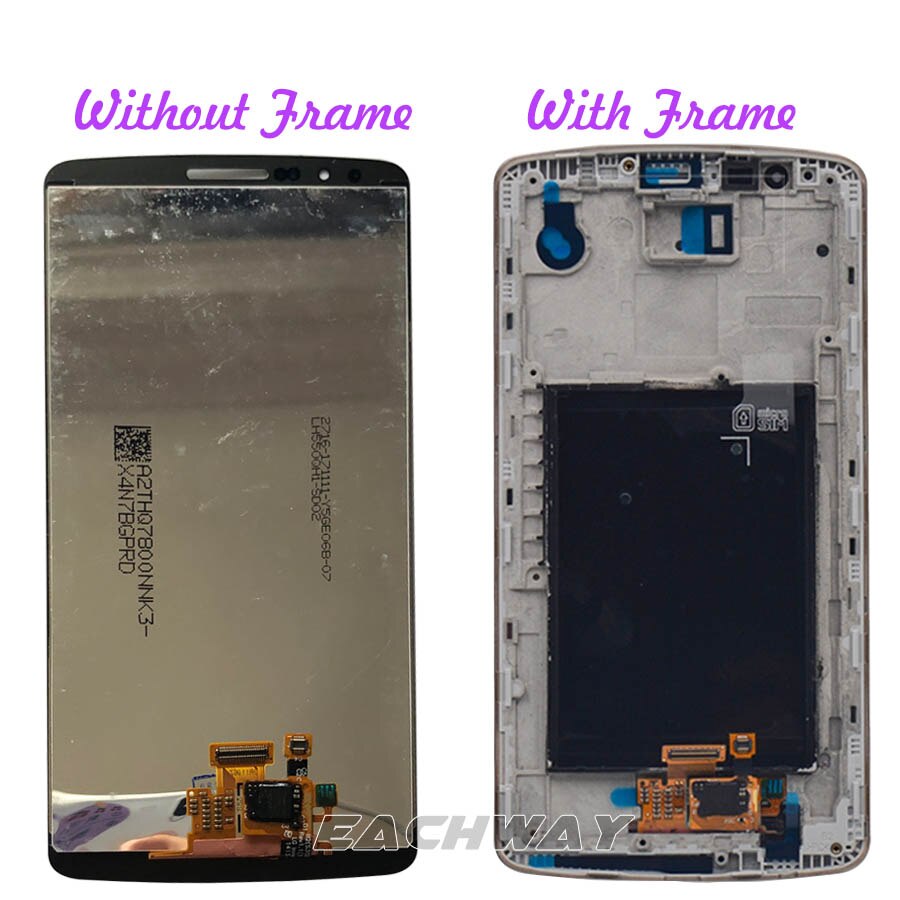 Pantalla LCD ORIGINAL de 5,5 pulgadas para LG G3, montaje de digitalizador con pantalla táctil con marco para LG G3, reemplazo de pantalla D850 D851 D855