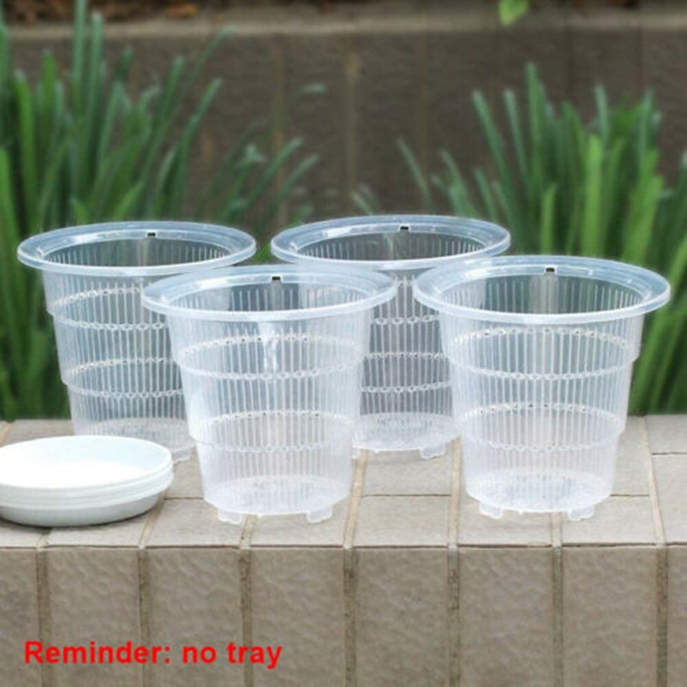 Clear Plastic Orchidee Plant Grow Potten Met Gaten Succulent Ademend Tuin Thuis Wortel Controle Bloempot