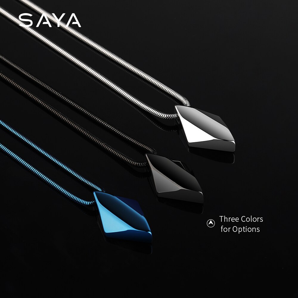 Hoge Gepolijst Tungsten Carbide Hanger Ketting Voor Man Met 45/50/55Cm Ketting, Graveren