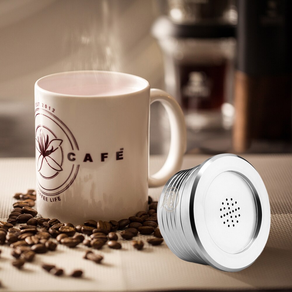 Reusable Stainless Steel Reusable Coffee Capsules Coffee Capsule Cup Filter Compatible with Delta Q