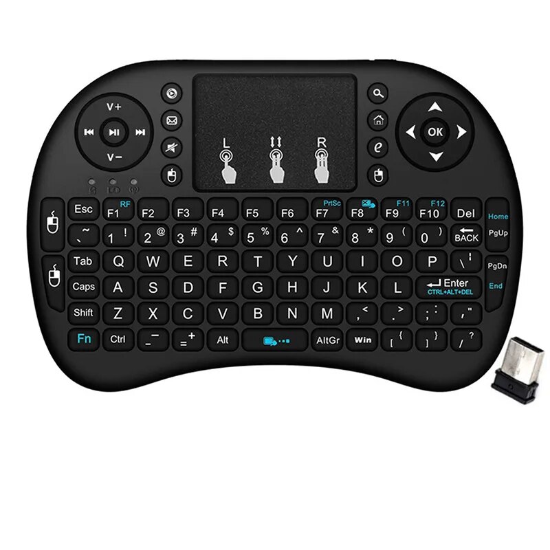 I8 Wireless Keyboard 2.4GHz Mini English Russian Touchpad Keyboard Aerial Mouse Remote Control Laptop TV Box Projector: Default Title