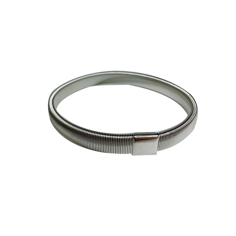 Armband dam skjorta ärmhållare metall armband hålla ups strumpebandsvant ring herr armband elastisk båge armband (ej par): Mörk silver