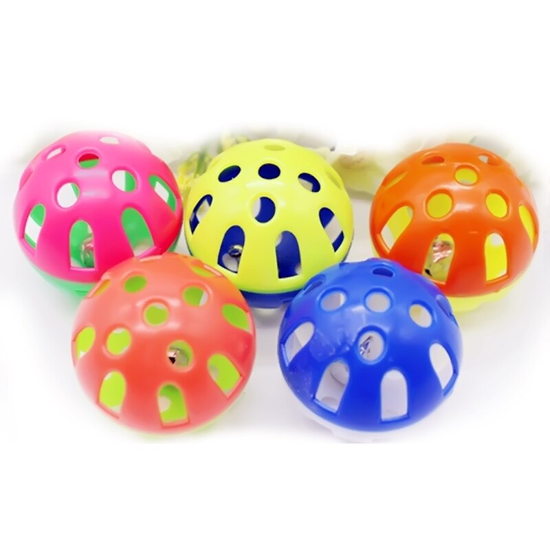 Cat toys bell Colourful Cat Ball Toy With Jingle Bell Inside Kitten Cat Toys Pet Cat Teaser Colorful Balls Cats Chase Rattle Toy