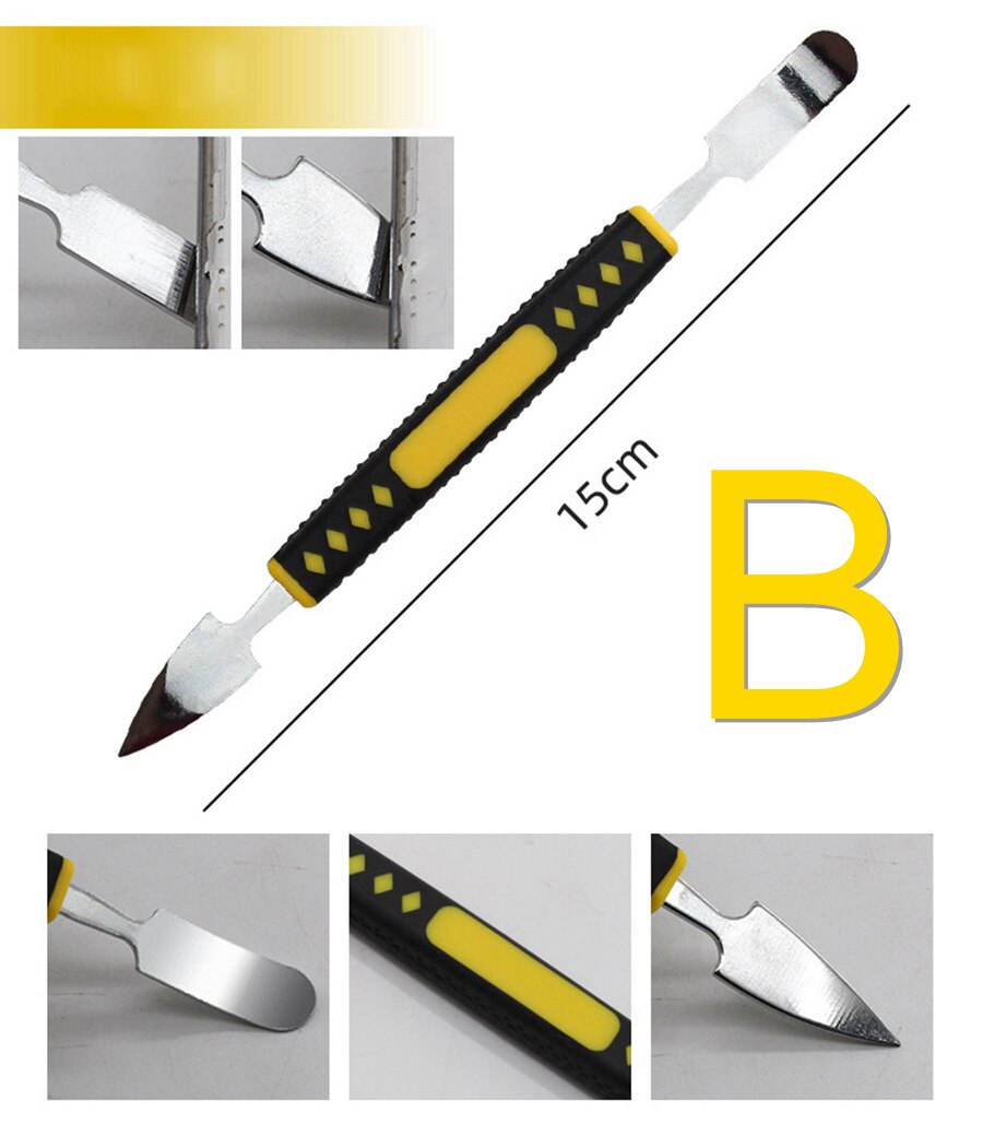 6Pcs Dual Heads Metal Spudger Koevoet Handgereedschap Set Demontage Voor Mobiele Telefoon Notebook Koevoet Prying Opening Repair Tool kit: Style B