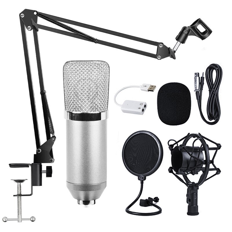 BM700 – Microphone à condensateur, pour enregistrement en Studio, karaoké, chant, TikTok: Kit 3