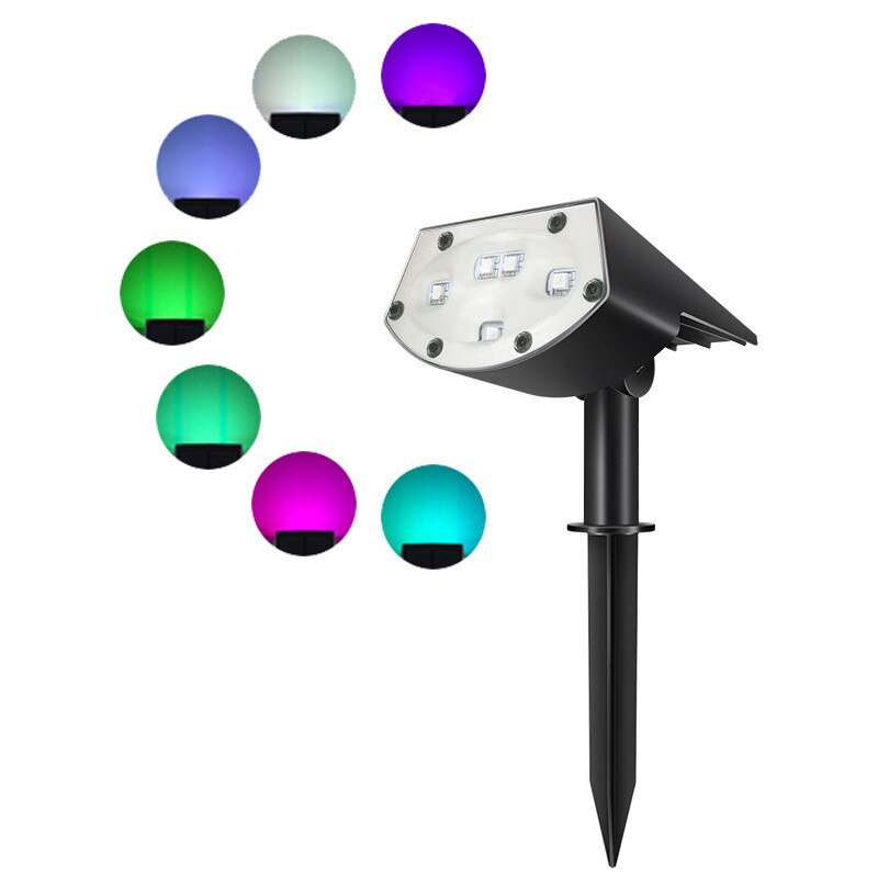 Buitenlamp op zonne-energie, tuin, landschap, gazonlamp, led, zonne-energie,  ip65 op zonne-energie, 2 in :1 draadloze decoratie, wandverlichting, 20 leds: Rgb