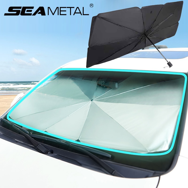 Bil parasol uv beskyttelse solskærm til bil forrude sommer uv reflektor visir beskyttelse solskærm auto indvendig brugt paraply